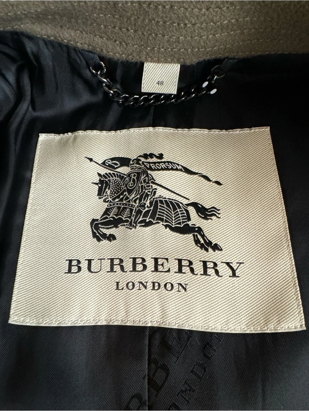 Burberry London Prorsum Virgin Wool and Cashmere Coat in  Brown.Size 48 - Picture 3 of 14
